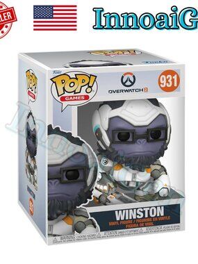 Funko Pop! Games Overwatch 2 Winston 6-Inch Vinyl Figure #931 Super Pop New Box